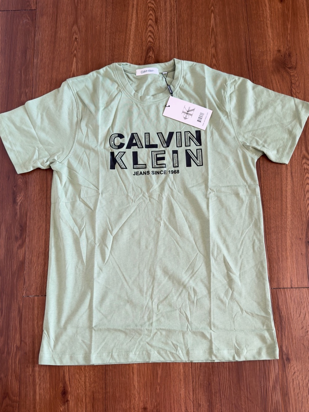 Calvin Klein Light Green Logo Short-Sleeve Tee